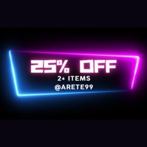 25% OFF 2+ ITEMS FROM ARETE99'S POSHMARK CLOSET